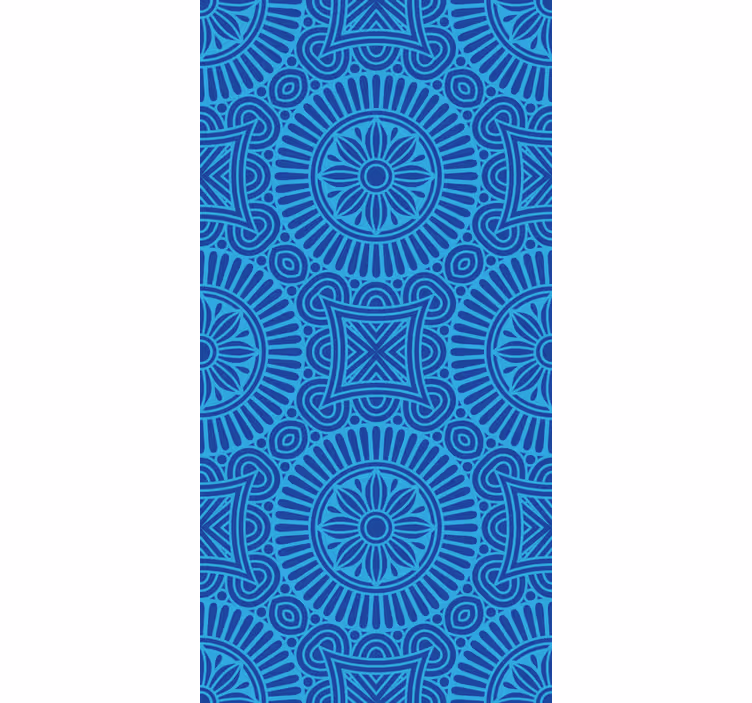 Mandala blå toner zen Rullegardin - Tenstickers