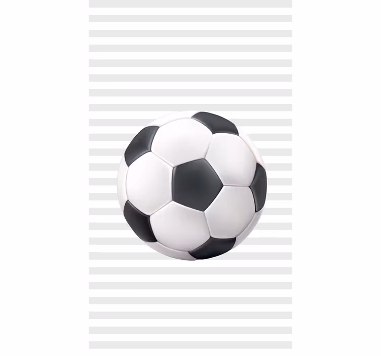 Hvit og svart ball fotballRullegardin - Tenstickers
