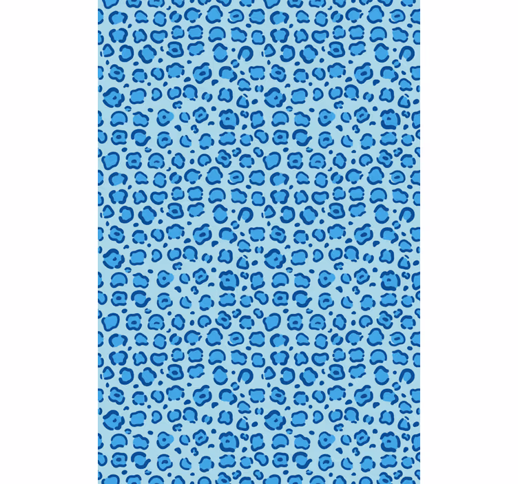 Blå leopardtrykk forskjellige dyreRullegardin - Tenstickers