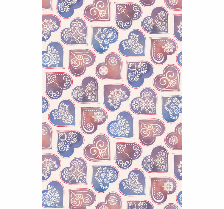 Lette hjerter romantisk rullegardin - Tenstickers