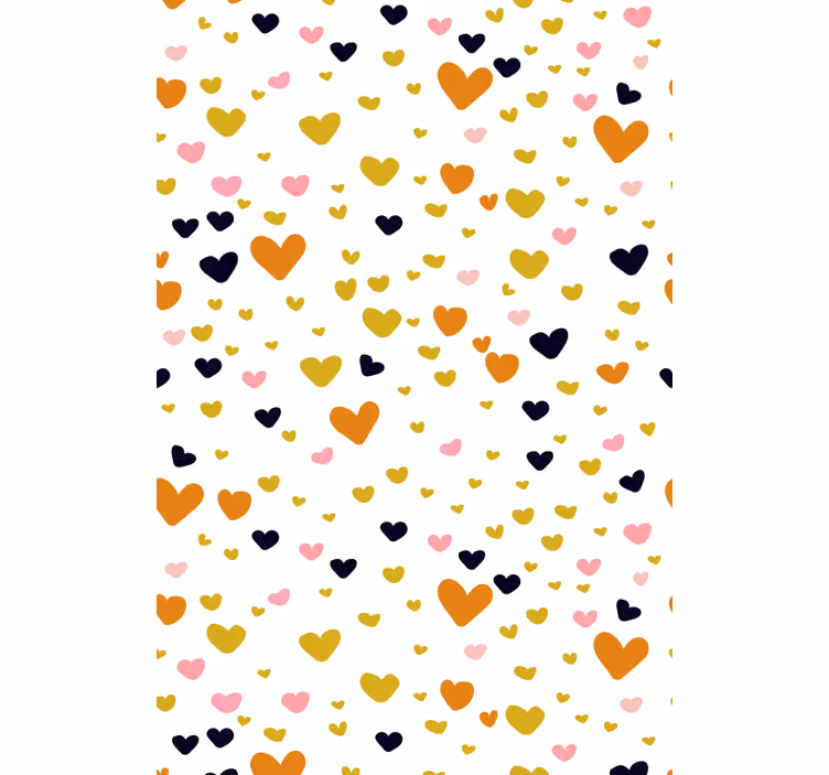 Varme hjerter romantisk rullegardin - Tenstickers