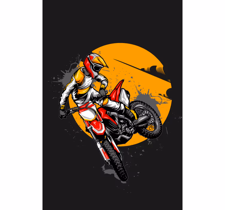 Motorsykkel moro sport rullegardin - Tenstickers
