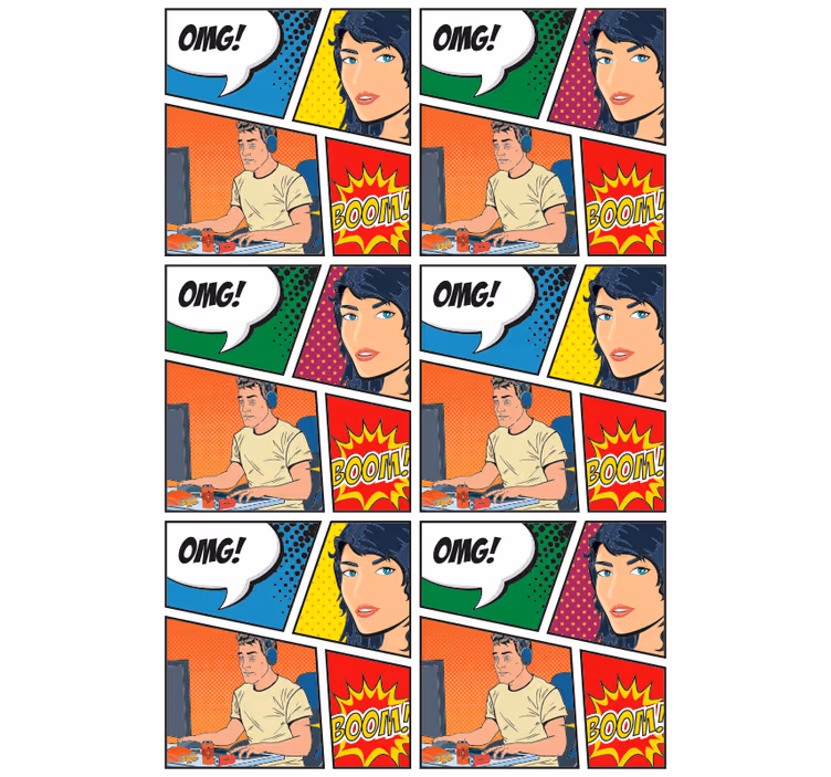 Gamer moro nerd rullegardin - Tenstickers