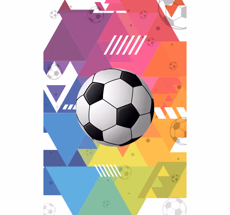 Flerfarget geometriske baller sportsRullegardin - Tenstickers