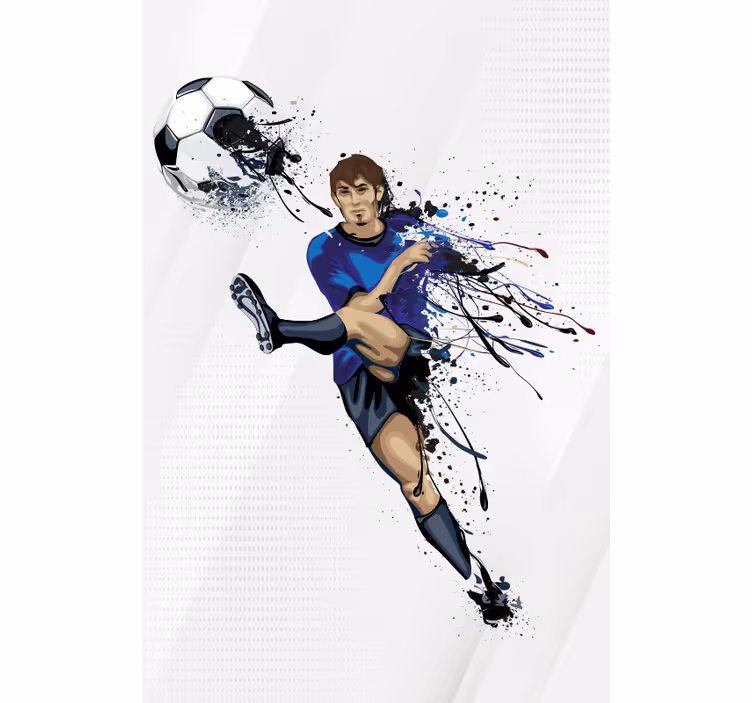Fotballspiller idrett rullegardin - Tenstickers