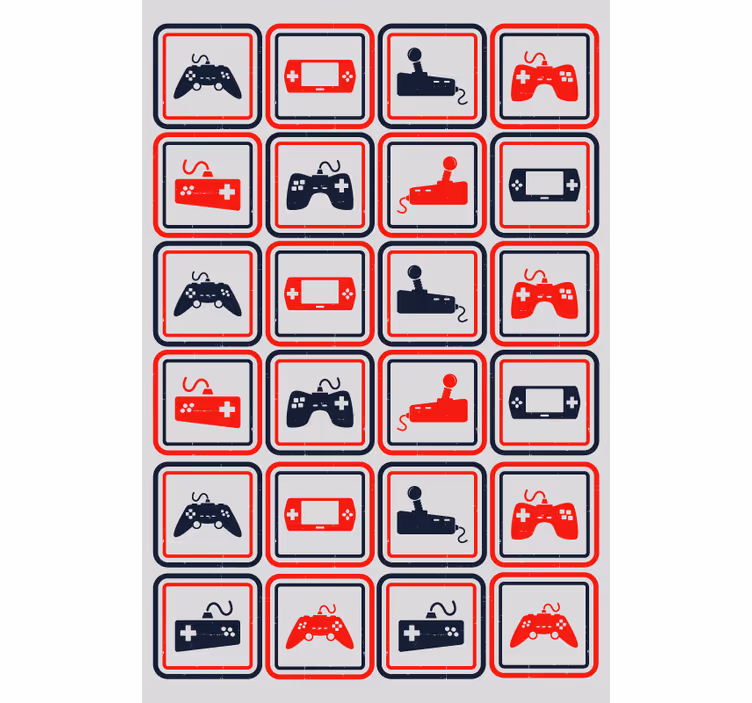 Retro grå kontroller nerd rullegardin - Tenstickers