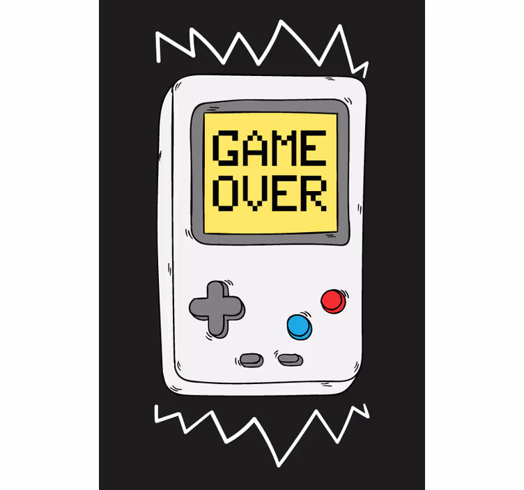Retro konsoll nerd rullegardin - Tenstickers