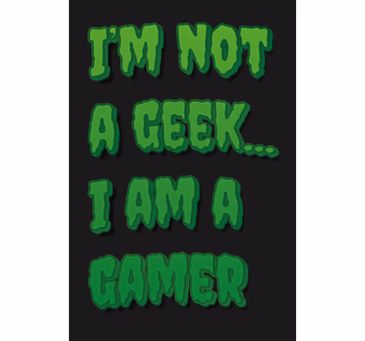 Jeg er en gamer monster stil nerd rullegardin - Tenstickers