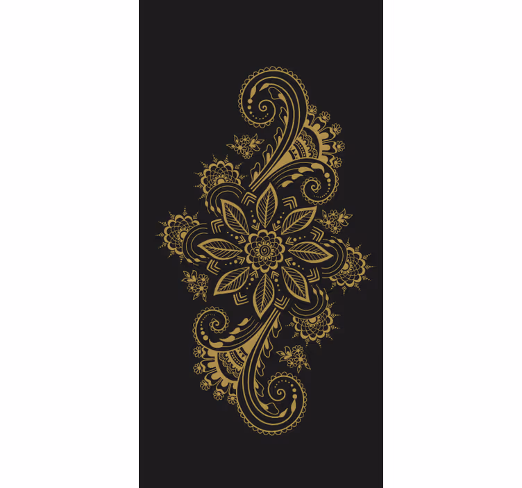 Illustrasjon mehndi ornament stue rullegardin - Tenstickers