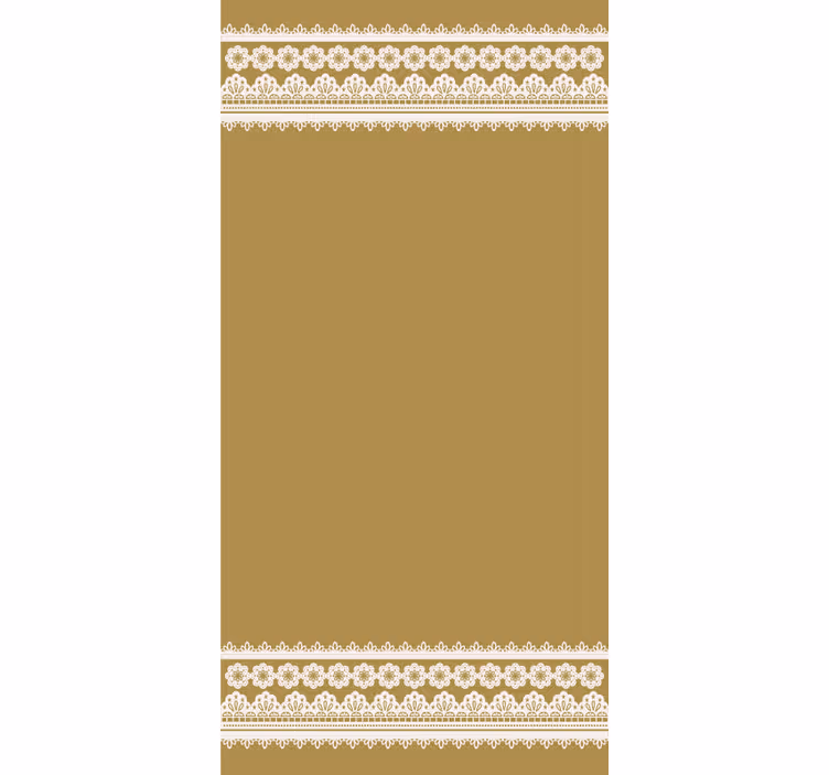 Blonder ornament stue rullegardin - Tenstickers