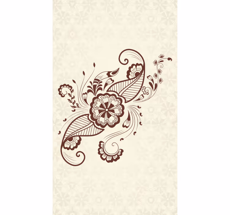 Intrikate blomstermotiv rullegardin blomster - Tenstickers