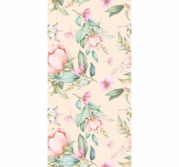 Originalt blomsterdesign balkonggardin - Tenstickers