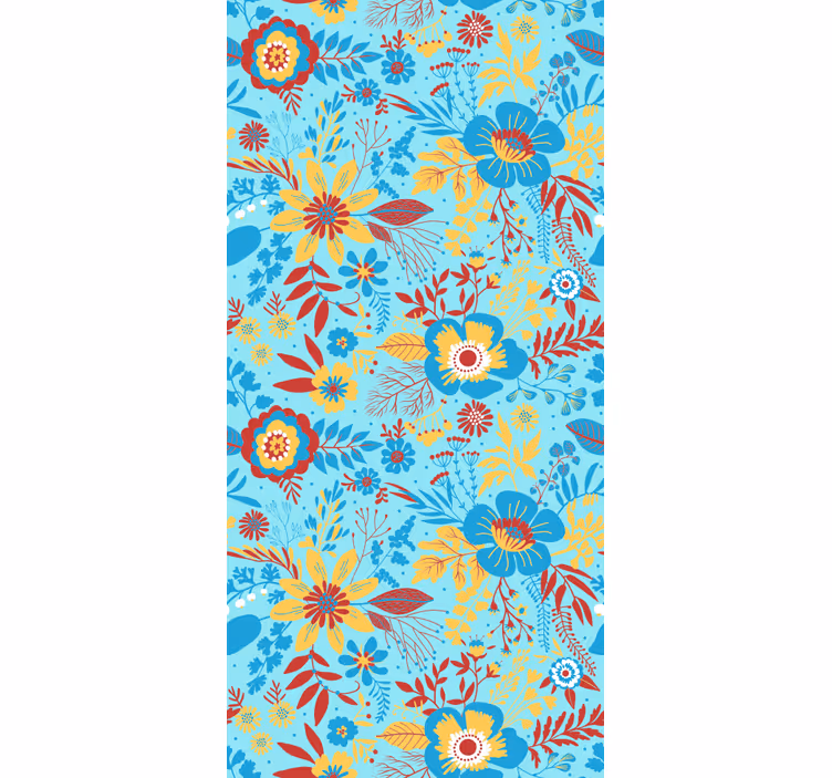 Vårblomster flerfarget rullegardin - Tenstickers