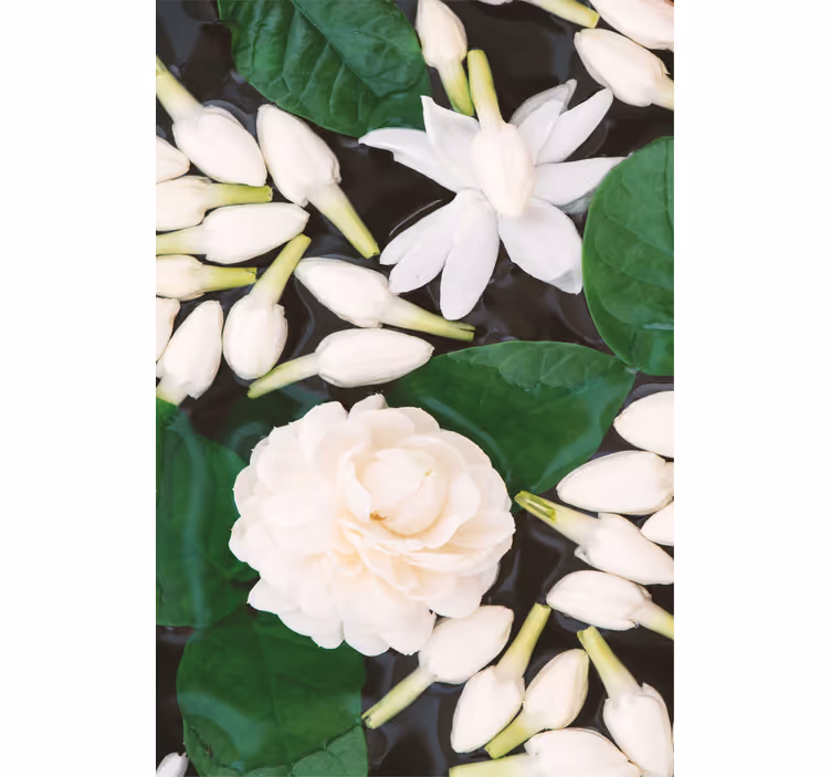 Grasiøs blomstersammensetning rullegardin blomster - Tenstickers