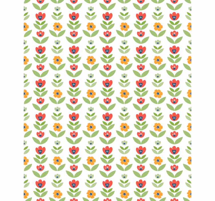 Blomster og blader rullegardin - Tenstickers