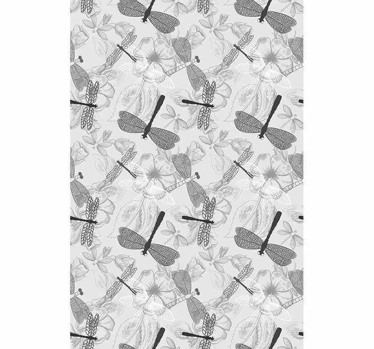 Rullegardin blomster med sommerfugler og blomster - Tenstickers