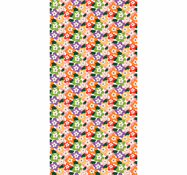 Blomstrende arrangement rullegardin blomster - Tenstickers