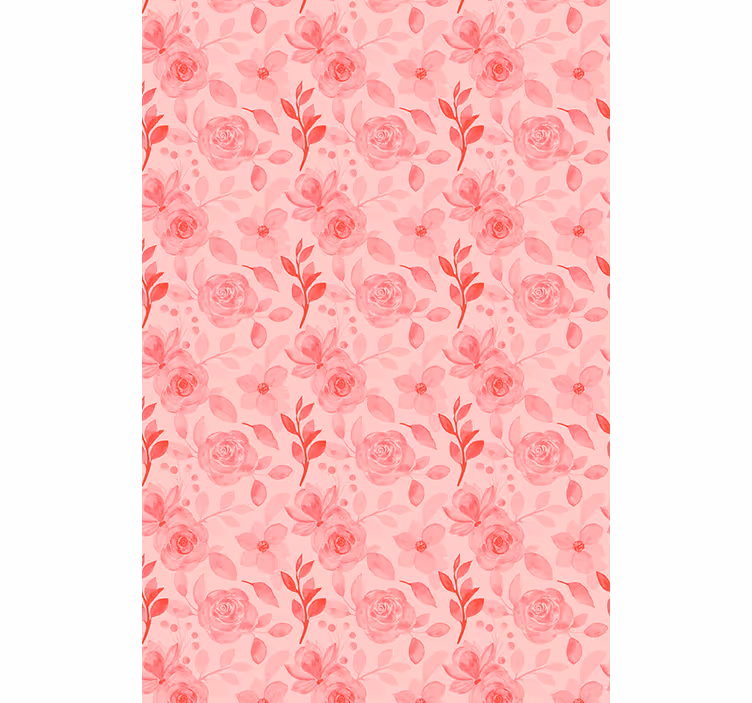 Romantisk rosemønster rullegardin blomster - Tenstickers