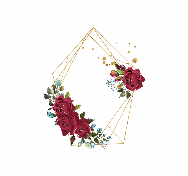 Rose blomsterarrangement rullegardin elegant - Tenstickers