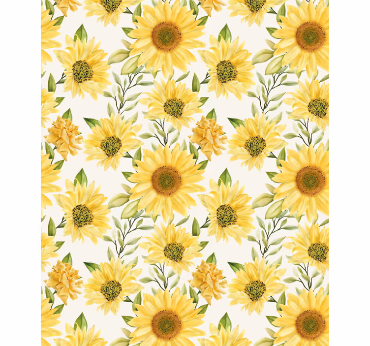 Elegant akvarell blomstermønster blomsterRullegardin - Tenstickers