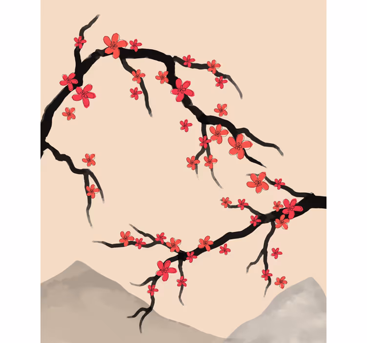Sakura-grener rullegardin ungdom - Tenstickers