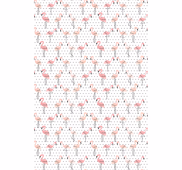 Flamingo mønster rullegardin dyr - Tenstickers