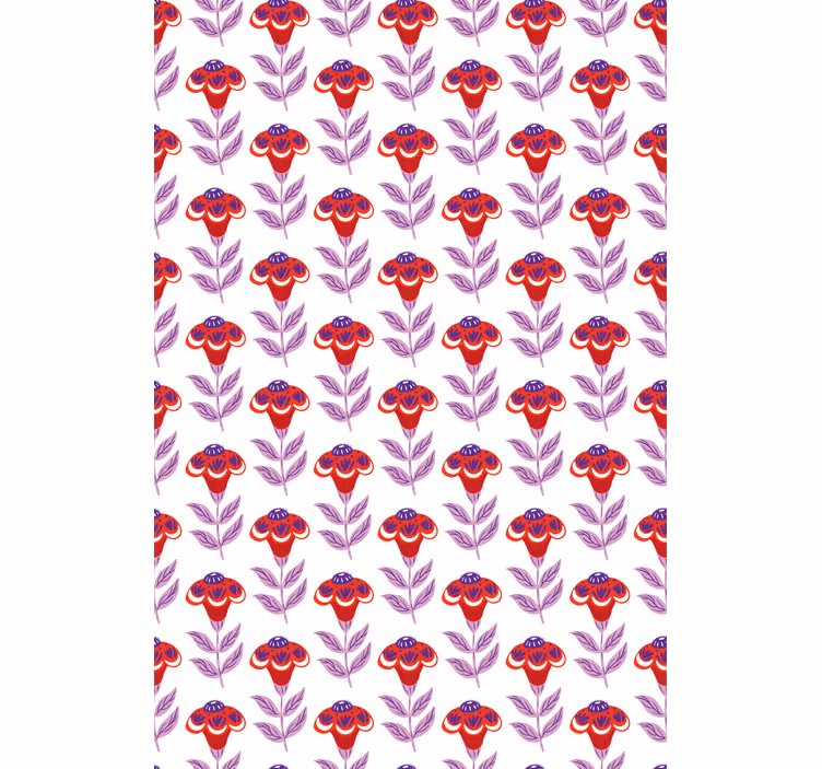Levende blomstertema rullegardin blomster - Tenstickers