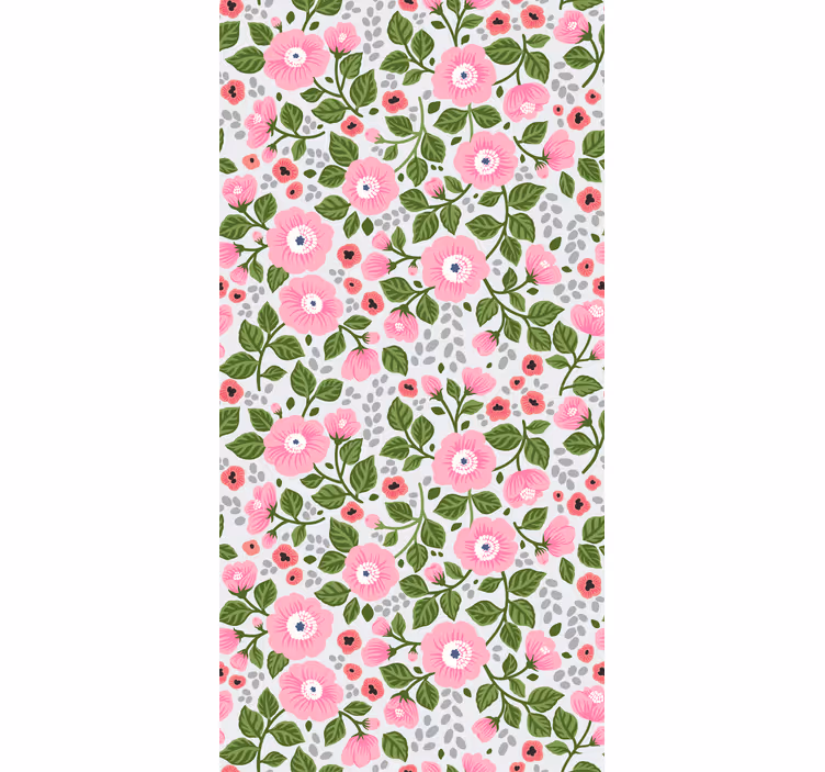 Rosa blomstrer hage rullegardin blomster - Tenstickers