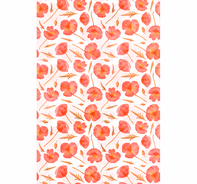 Delikate blomstermønstre rullegardin blomster - Tenstickers