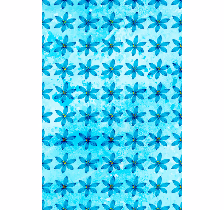 Vakre blå blomster rullegardin blomster - Tenstickers
