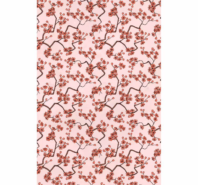 Kirsebærblomstgrener rullegardin blomster - Tenstickers