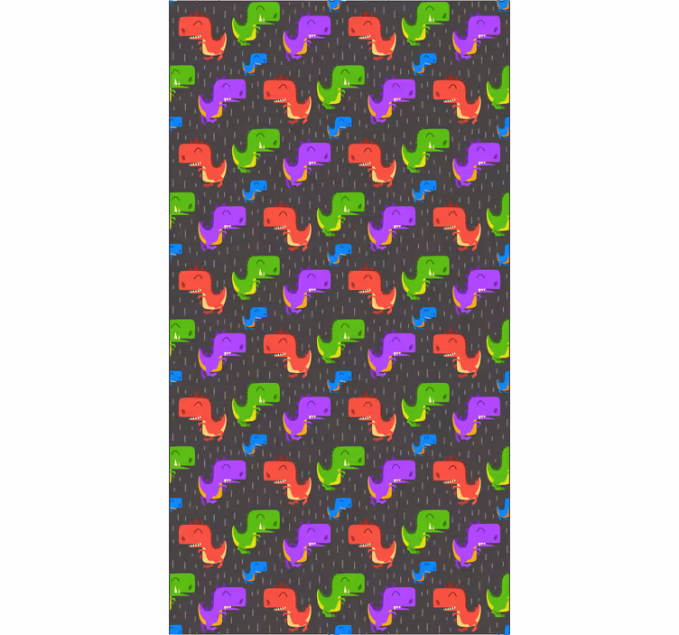 Retro spill dinosaurer moderne rullegardin - Tenstickers