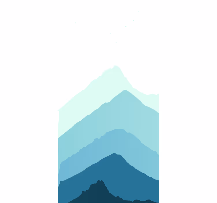 Fjellsilhuettlag rullegardin originale - Tenstickers