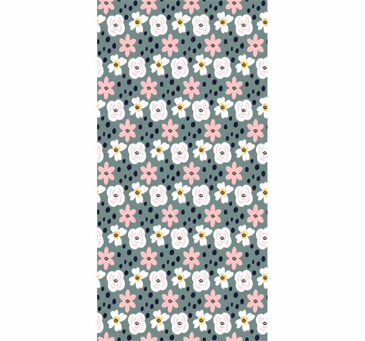 Blomstrende blomsterdesign rullegardin blomster - Tenstickers