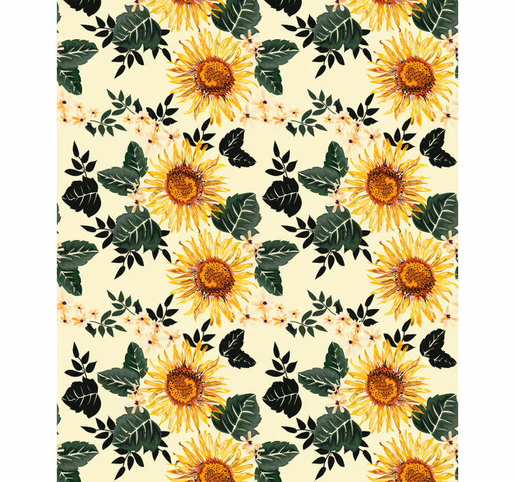 Vinhøst, solsikkeblomst, rullegardin - Tenstickers