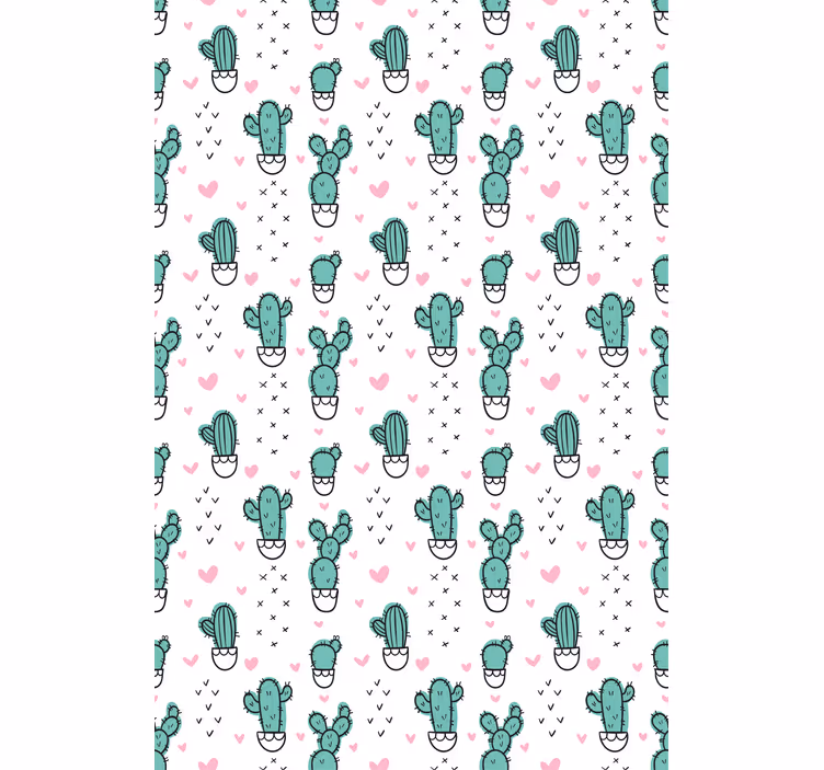 Sjarmerende hjertedesign rullegardin kaktus - Tenstickers