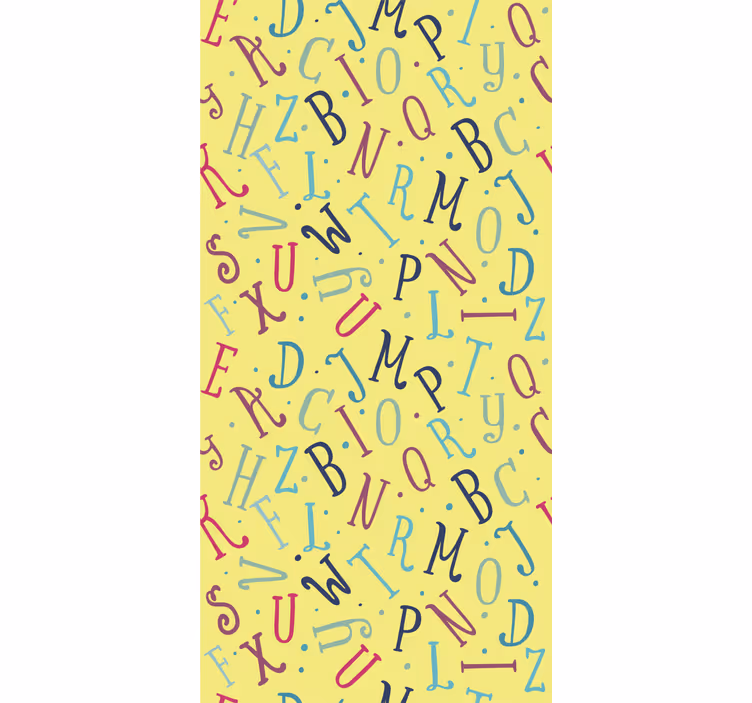 Fargerike bokstaver barneRullegardin - Tenstickers