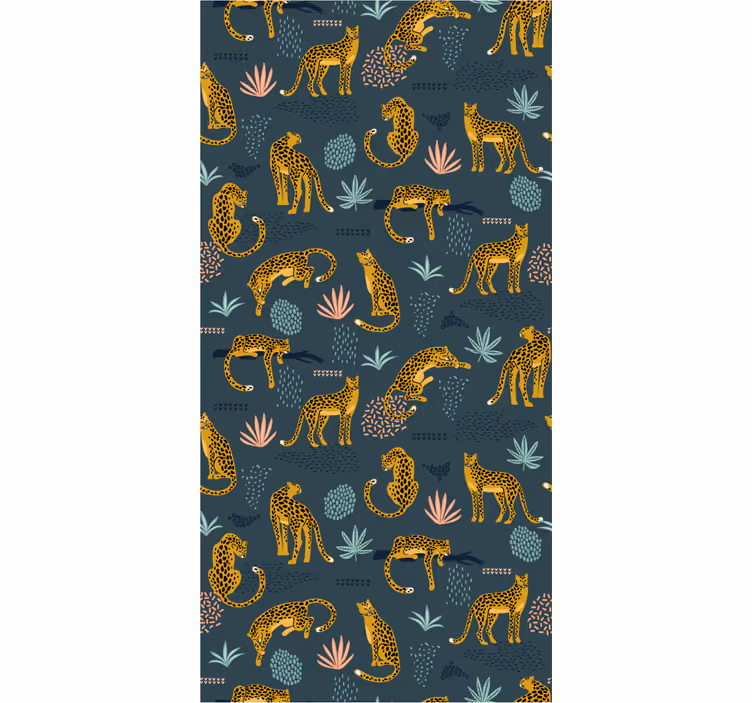Leopard jungeltrykk rullegardin dyr - Tenstickers