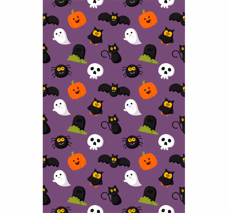 Karakterer med halloween-tema rullegardin morsomme - Tenstickers