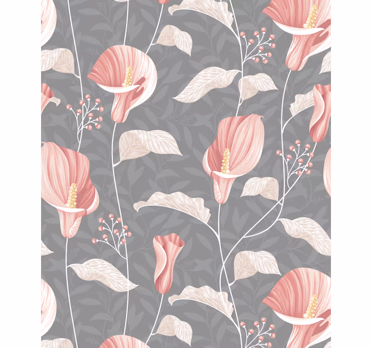 Elegant blomsterarrangement rullegardin blomster - Tenstickers