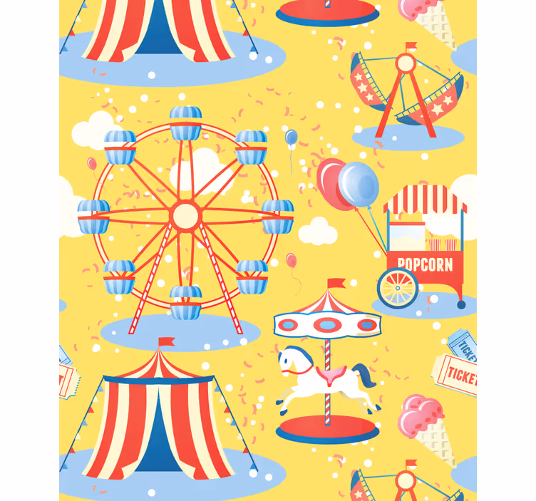 Karneval joyride rullegardin morsomme - Tenstickers