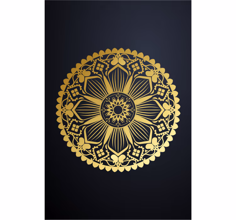 Gylden effekt marine mandala rullegardin zen - Tenstickers