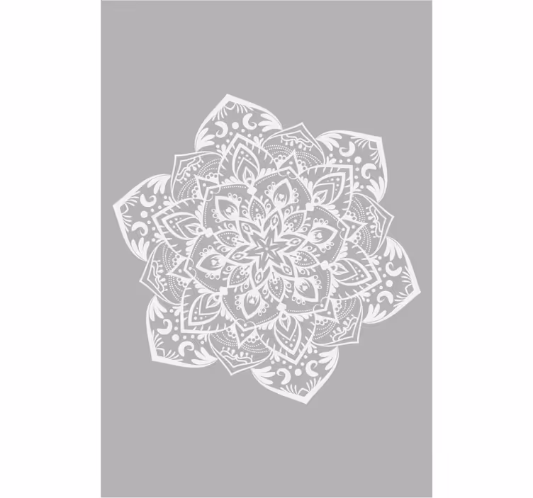 Grå minimalistisk mandala rullegardin ekteskap - Tenstickers