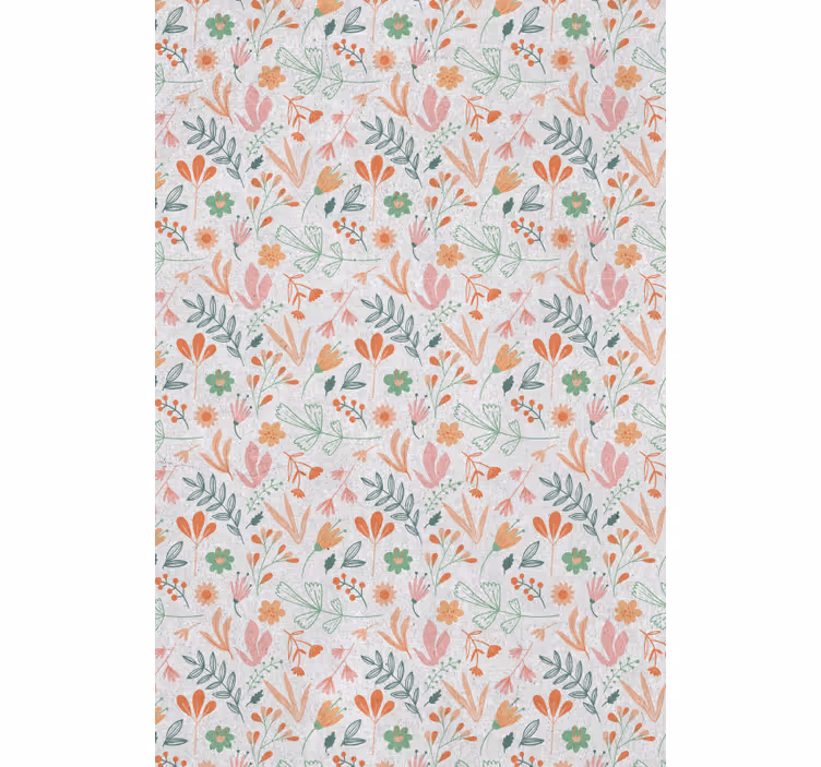 Botanisk oase konsept rullegardin blomster - Tenstickers
