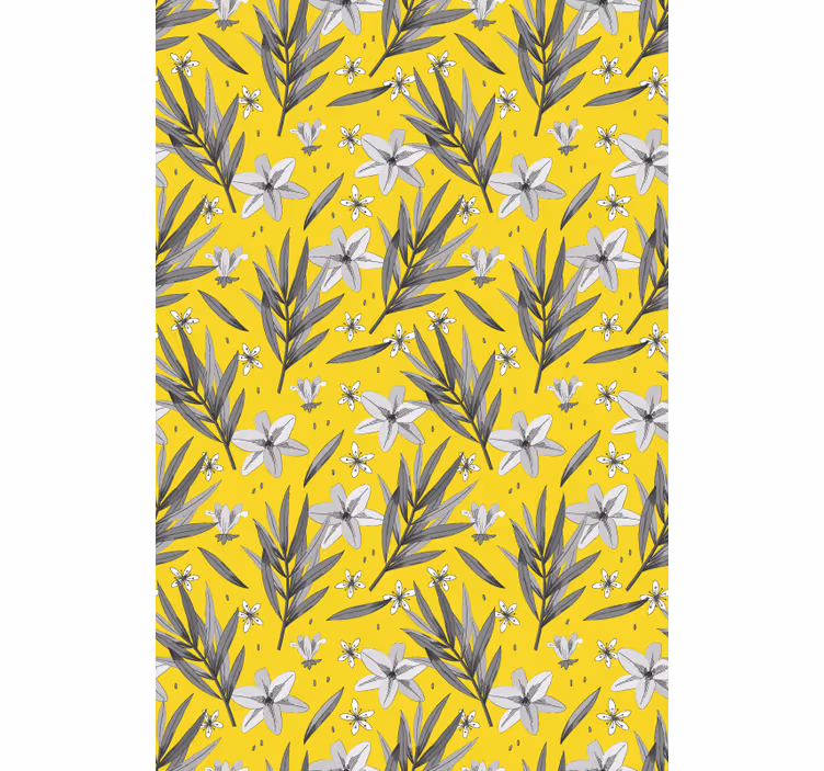 Floral botanisk motiv rullegardin blomster - Tenstickers