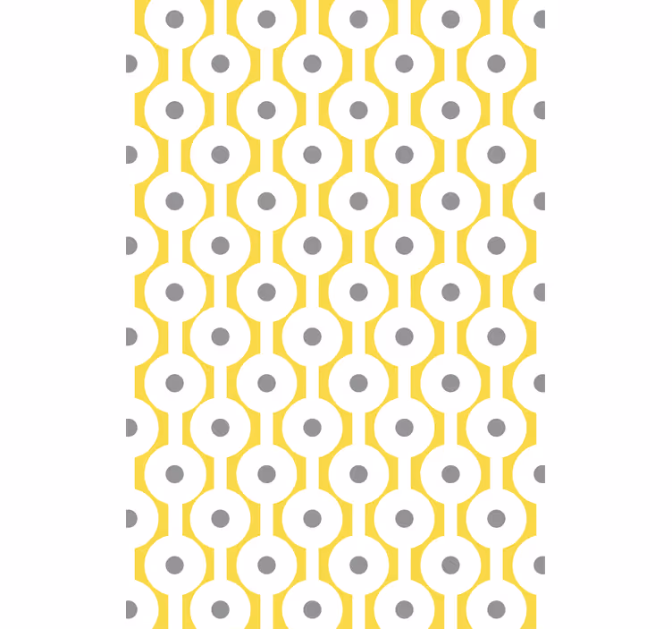 Gult og grått geometrisk mønster rullegardin originale - Tenstickers