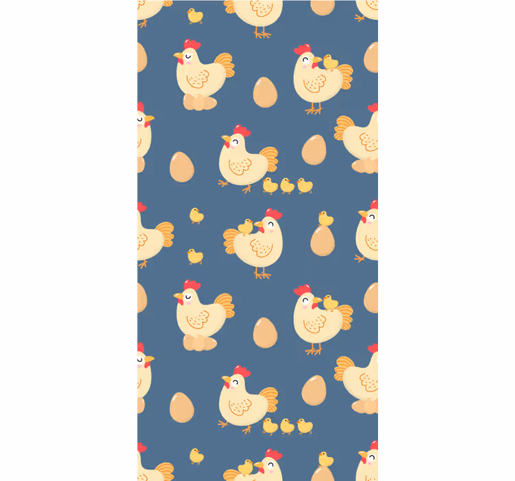 Høns og egg rullegardin dyr - Tenstickers