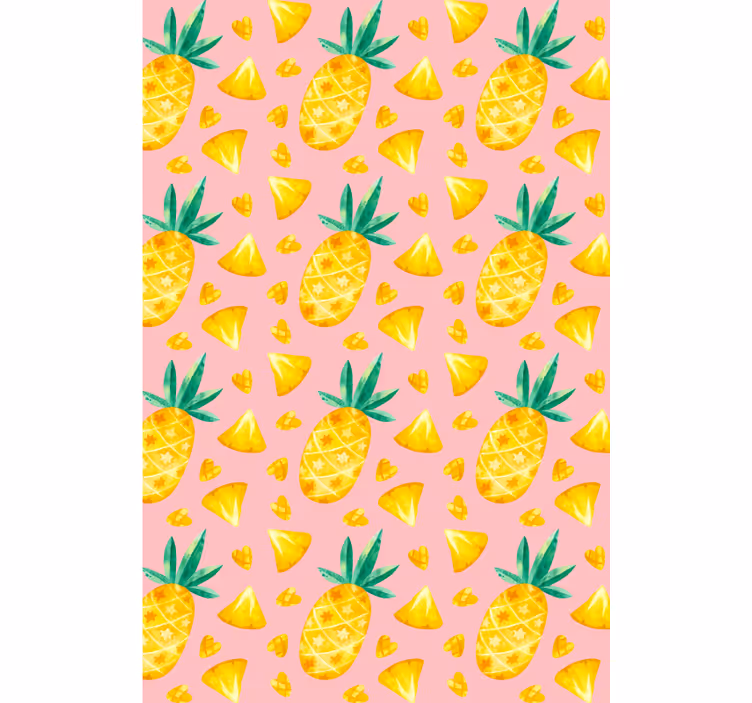 Ananas mønster glede rullegardin frukt - Tenstickers