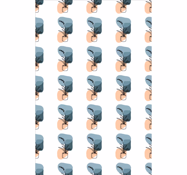 Minimalistisk orkidedesign rullegardin blomster - Tenstickers