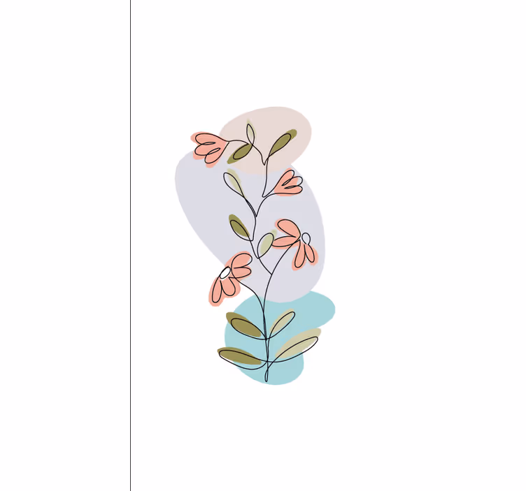 Sjarmerende blomsterstengler rullegardin blomster - Tenstickers